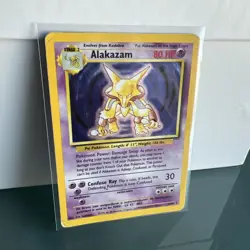 Pokemon Alakazam 001/102 Base Set Holo - Vintage 1999 WOTC - Image 2
