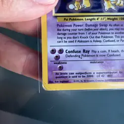 Pokemon Alakazam 001/102 Base Set Holo - Vintage 1999 WOTC - Image 5