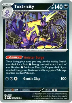 Toxtricity - 068/094 - Reverse Holo - Pokemon Phantasmal Flames - Image 1