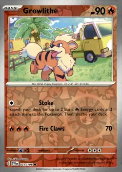 Growlithe - 031/198 - Reverse Holo - Pokemon Scarlet & Violet - Image 1