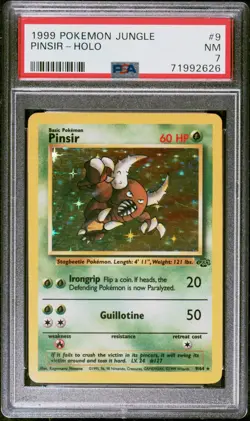PSA 7 Pinsir Holo 9/64 Jungle 1999 Pokemon Card - Image 1