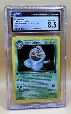 Dark Arbok 2/82 – Team Rocket 1st Edition (Holo) CGC 8.5 – WOTC 2000 Pokemon TCG - Image 1