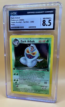 Dark Arbok 2/82 – Team Rocket 1st Edition (Holo) CGC 8.5 – WOTC 2000 Pokemon TCG - Image 5