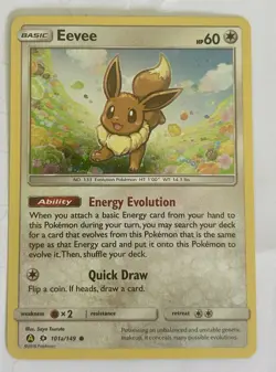 Pokemon Eevee 101a/149 - Sun & Moon Alternate Art Promo - Energy Evolution - NM - Image 1