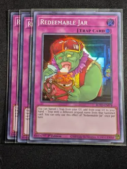 Yugioh - 3x Redeemable Jar ROTD-EN078 1st Super Rare NM - Image 1