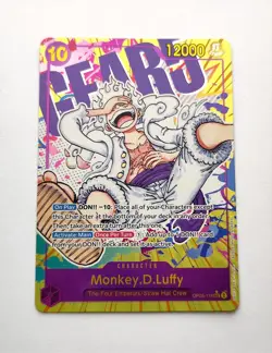 One Piece Monkey D. Luffy OP05-119 SEC Alternative Art Gear 5 ENG NM/Mint - Image 2