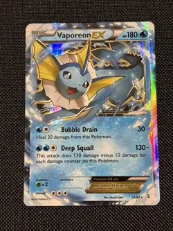 Pokemon Vaporeon EX 24/83 Generations 2016 Holo Rare Card TCG - Image 1