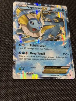 Pokemon Vaporeon EX 24/83 Generations 2016 Holo Rare Card TCG - Image 5