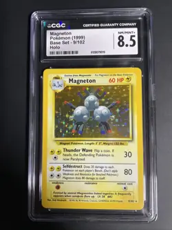 Magneton Pokemon 1999 Base Set Unlimited Holo CGC 8.5 - Image 1
