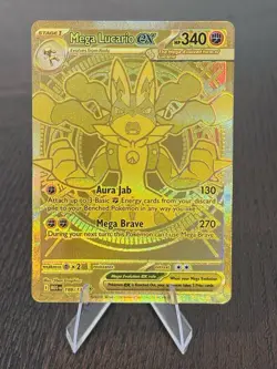 Pokemon TCG Mega Lucario EX Mega Evolution Holo Rare Card 188/132 ME01 - Image 1