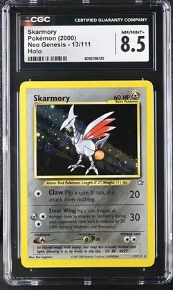 Pokemon Neo Genesis Skarmory 13/111 Holo CGC 8.5 NM/Mint+ - Neck SWIRL!!! - Image 1