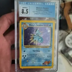 2000 Pokemon Gym Heroes Misty's Seadra 9/132 Holo Unlimited English CGC 8.5 - Image 1