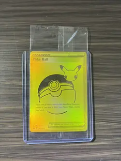 Pokemon Poke Ball SWSH146 Celebrations Full Art Gold Holofoil Promo SEALED - Image 1
