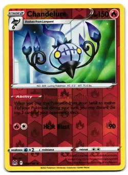 Chandelure 026/196 - 🌊 Lost Origin Rare Pokemon TCG Reverse Holo 🖤 - LP - Image 1