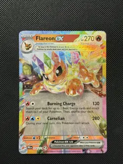 Pokemon Prismatic Evolutions - Flareon Ex - 014/131 - Full Art Rare - M/NM - Image 2