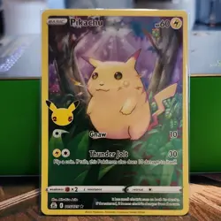 Pokemon Pikachu 005/025 Celebrations Holo Rare Basic 60 HP Gnaw Thunder Jolt - Image 1
