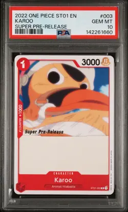 One Piece Super Pre Release Karoo ST01-003 PSA 10 - Image 3