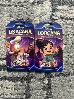Disney Lorcana TCG Shimmering Skies Sleeved Booster Pack 2x LOT - Image 1