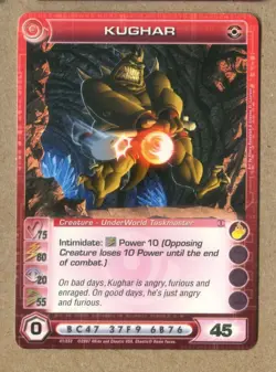 CHAOTIC 2007 KUGHAR, Creature UnderWorld Taskmaster 1st. Edition CARD # 41-232 - Image 2
