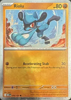 Riolu (Cosmos Holo) 076/132 Miscellaneous Cards & Products Pokemon NM SWIRL - Image 2