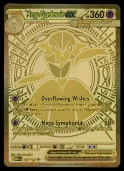 Pokemon Cards Mega Gardevoir ex 187/132 Mega Evolution Mega Hyper Rare NM - Image 1
