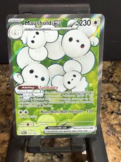 Pokemon TCG Maushold EX 233/182 Paradox Rift Ultra Rare Trading Card Near Mint - Image 4