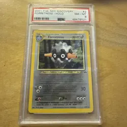 Pokemon Card Forretress 2/75 Holo Neo Discovery WOTC PSA 8 - Image 1
