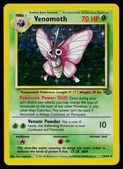 Pokemon Card - Venomoth Jungle 13/64 Holo Rare - Image 1