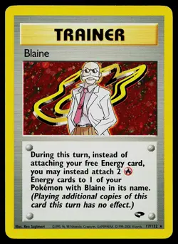 Pokemon Card - Blaine Gym Challenge 17/132 Holo Rare - Image 1