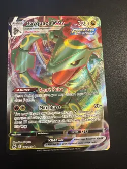 Pokemon TCG Rayquaza VMAX Holo Ultra Rare Card Crown Zenith 102/159 - Image 1