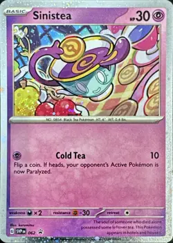 Sinistea 062 Cosmo Holo Scarlet & Violet Promo Pokemon Near Mint Double Swirl 🌀 - Image 3
