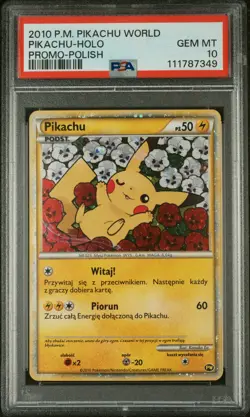 PSA 10 PIKACHU | Polish World Collection Holo Pokemon Card - Image 1