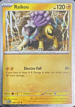 Raikou (Cosmos Holo) 048/132 Promo Mega Evolution Pokemon NM Swirl - Image 2