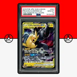 Pokemon PSA 10 Pikachu & Zekrom GX 041/173 SM12a Tag Team All Stars Japanese - Image 1