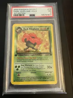 Wizards of the Coast 2000 Team Rocket Dark Vileplume Holo 1st Ed PSA 3 13/82 EN - Image 1
