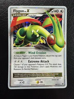 Pokemon Flygon Lv.X 105/111 Rising Rivals Holo With Double Swirls🌀 LP/NM - Image 1