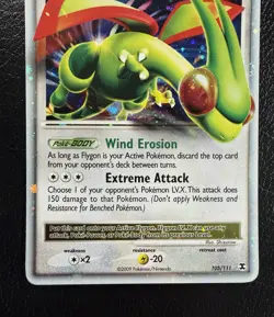 Pokemon Flygon Lv.X 105/111 Rising Rivals Holo With Double Swirls🌀 LP/NM - Image 3