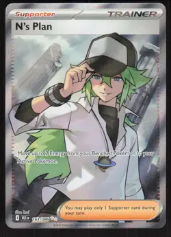N's Plan 163/086 Holo Ultra Rare Black Bolt Pokemon Near Mint - Image 1