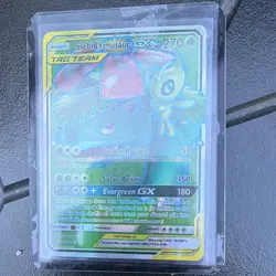 Celebi & Venusaur GX 159/181 SM-Team Up TAG TEAM Full Art Holo Ultra Rare - Image 1