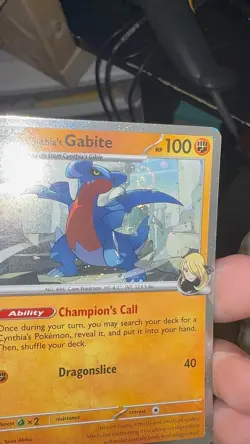 Cynthia's Gabite 103/182 Cosmo Holo Promo Destined Rivals Pokemon NM SWIRL - Image 1