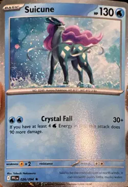 Suicune (Cosmos Holo) 026/094 Holo PROMO SWIRL Pokemon NM - Image 1