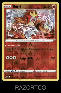 ENTEI 021/159 HOLO R CROWN ZENITH POKEMON REVERSE HOLO NM/M - Image 1