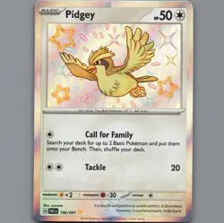 Pokemon TCG - Pidgey 196/091 Paldean Fates Baby Shiny Near Mint - Image 1