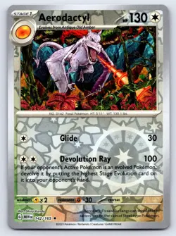 Aerodactyl 142/165 Rare 151 Pokemon Reverse Holo Near Mint - Image 1