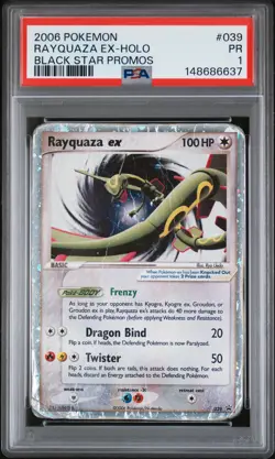 2006 POKEMON BLACK STAR PROMOS #039 RAYQUAZA EX-HOLO PSA 1 - Image 1