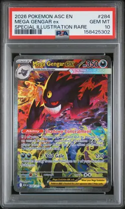2026 POKEMON ASC EN-ASCENDED HEROES #284 MEGA GENGAR EX PSA 10 - Image 1