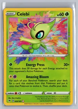 Celebi 009/185 Amazing Rare Vivid Voltage Pokemon Near Mint - Image 1