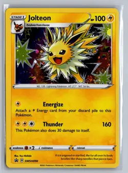 Jolteon SWSH094 Holo Promo Sword & Shield Promo Pokemon Near Mint - Image 1