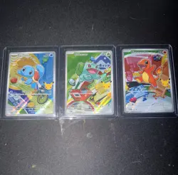 Pokemon First Partner Illustration Collection Series 1 Kanto Gen 1 Starters Set - Image 1