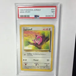 Pokemon TCG Jungle Jigglypuff 54/64 1999 English Regular PSA 7 Graded - Image 1